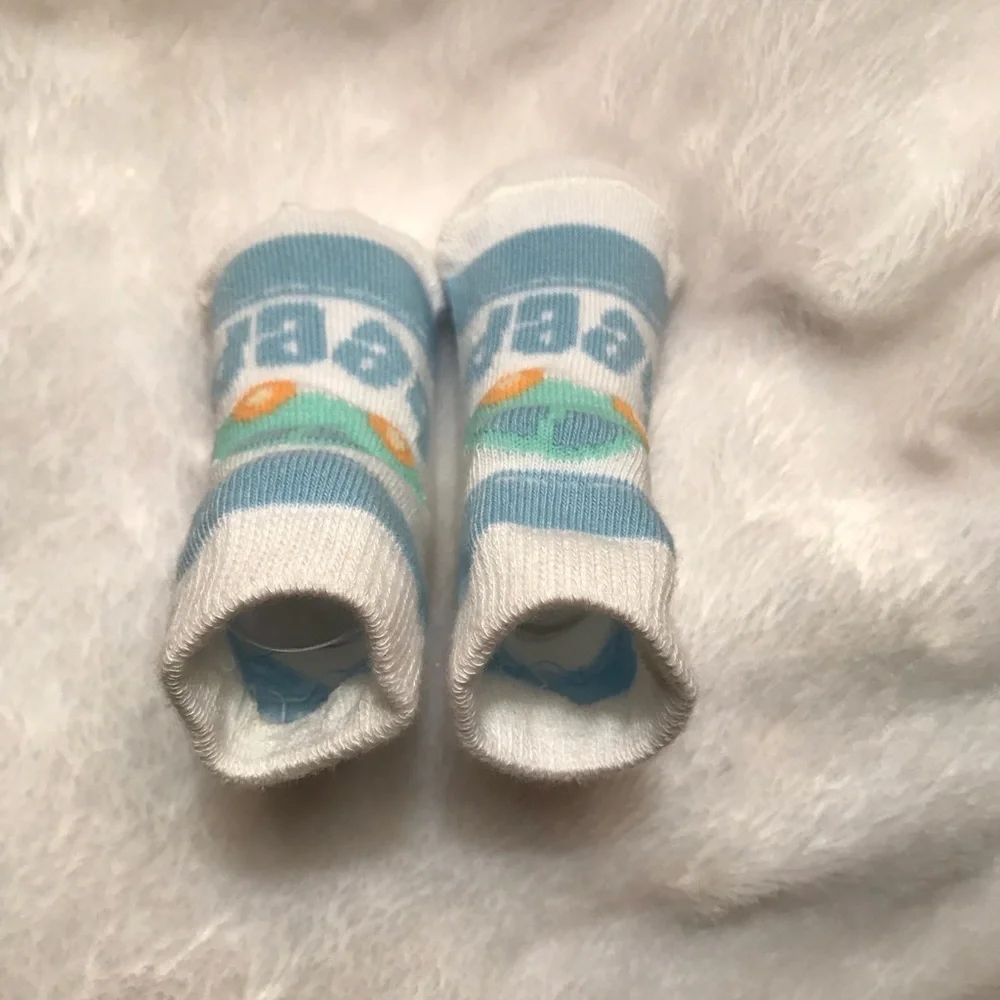Newborn Baby Vintage Car Beep Sock Booties